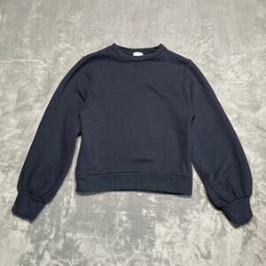 G Label Goop Kanani Poet Sleeve Sweatshirt Women XS Blue Soft Cozy Casual Lounge